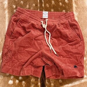 Brooks Brothers Men's Athletic Corduroy Shorts in Rust